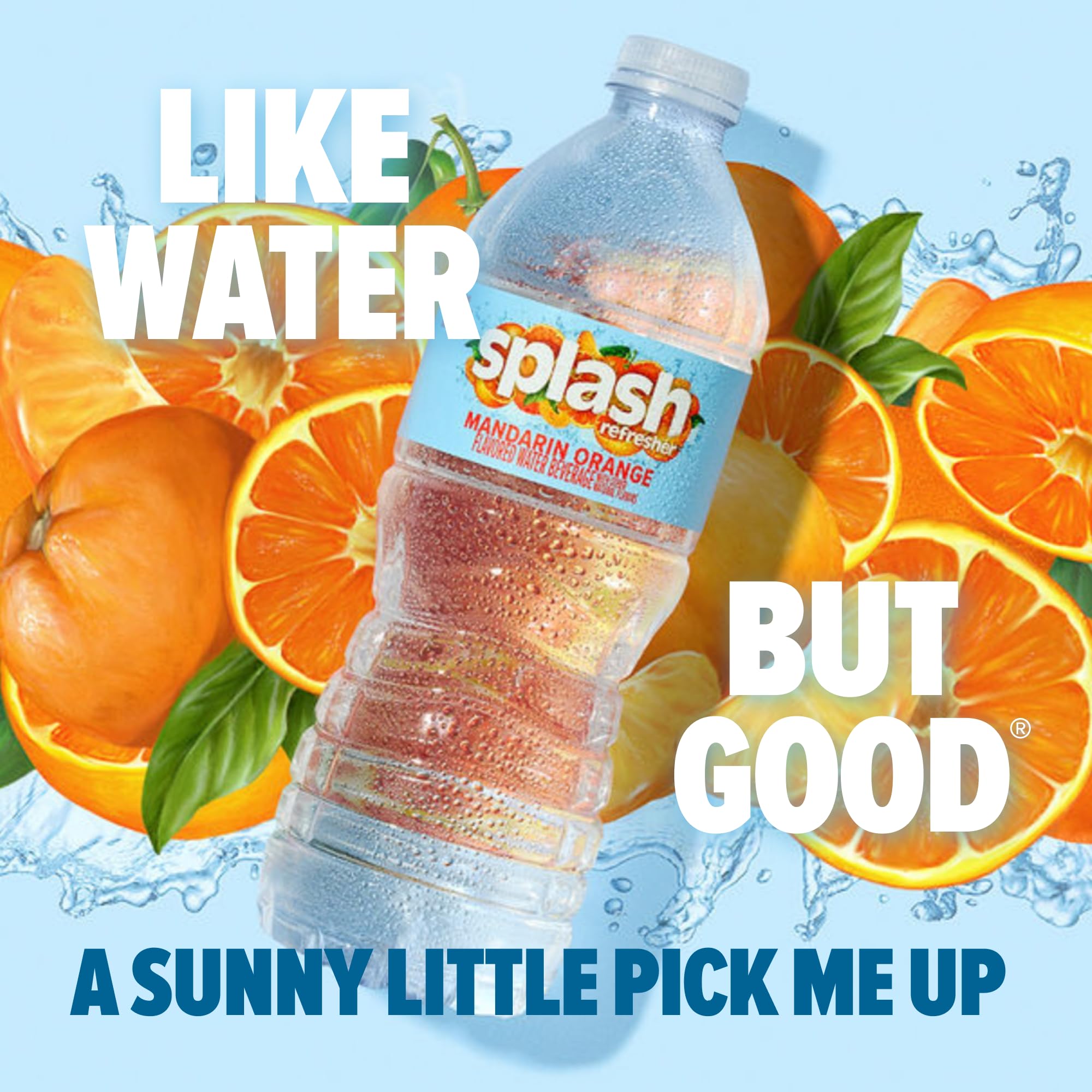 SPLASH REFRESHER zero-sugar label signaling guilt-free refreshment