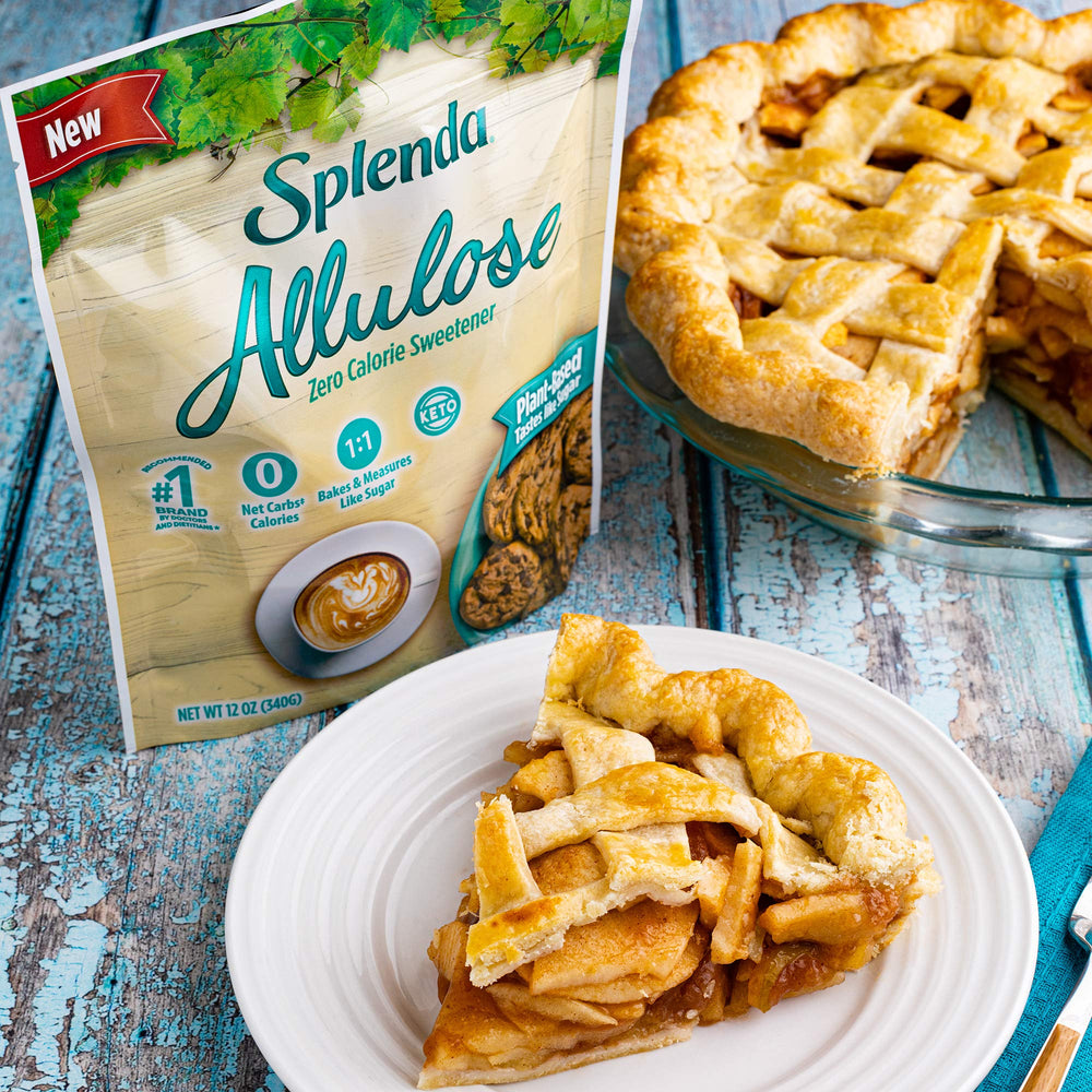 SPLENDA Allulose close-up highlights dry ingredient texture for baking prep.