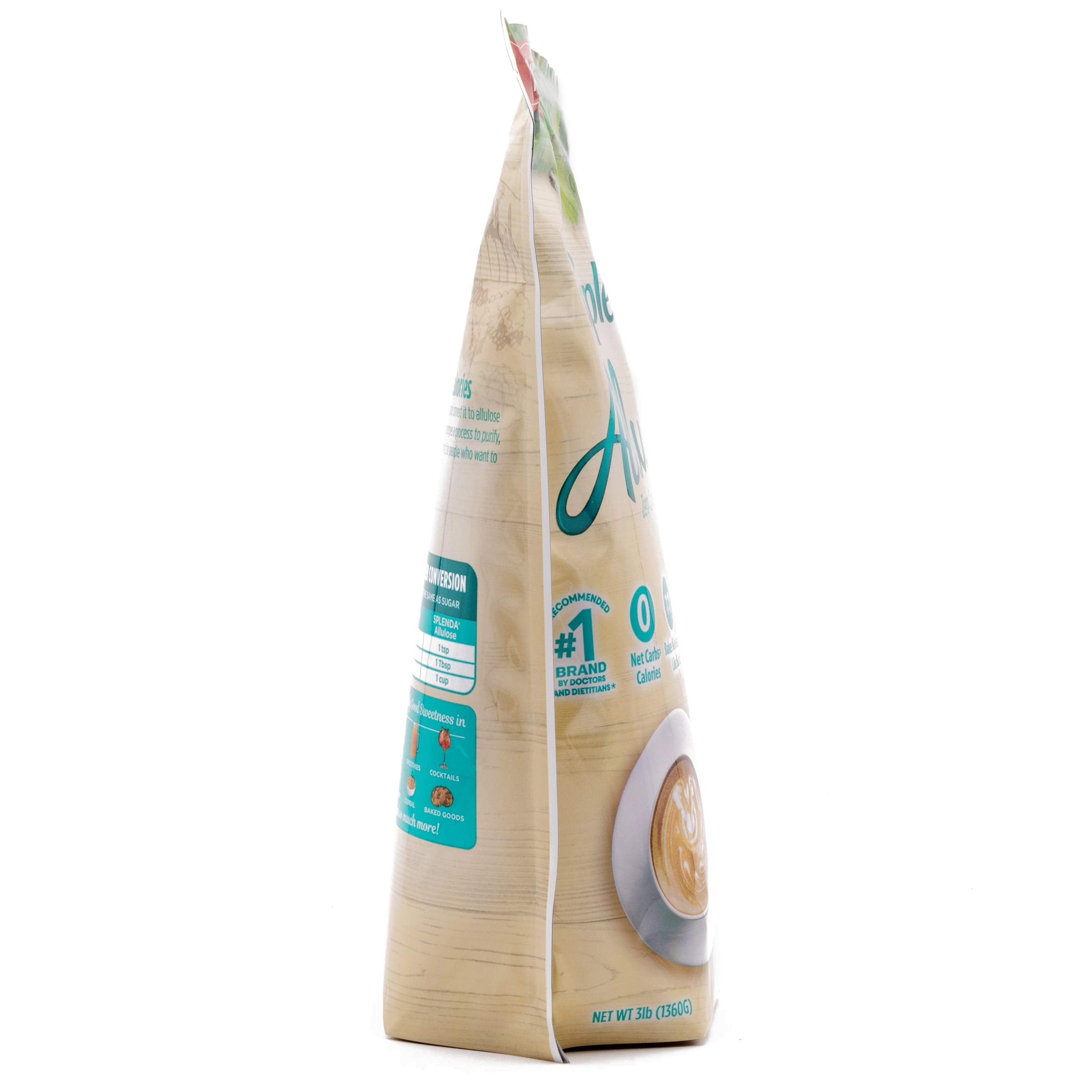SPLENDA Allulose resealable-pouch-closeup emphasizes freshness and easy use.