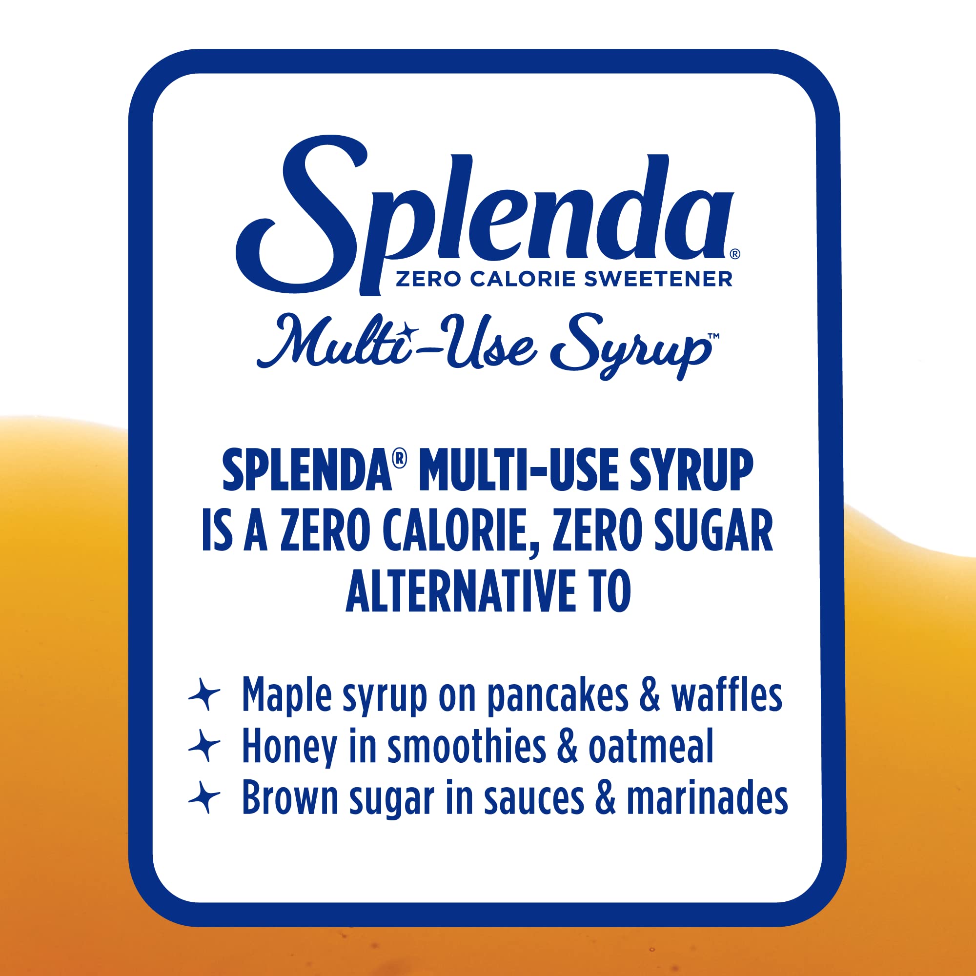 Splenda Allulose Syrup used as maple substitute on pancakes and waffles