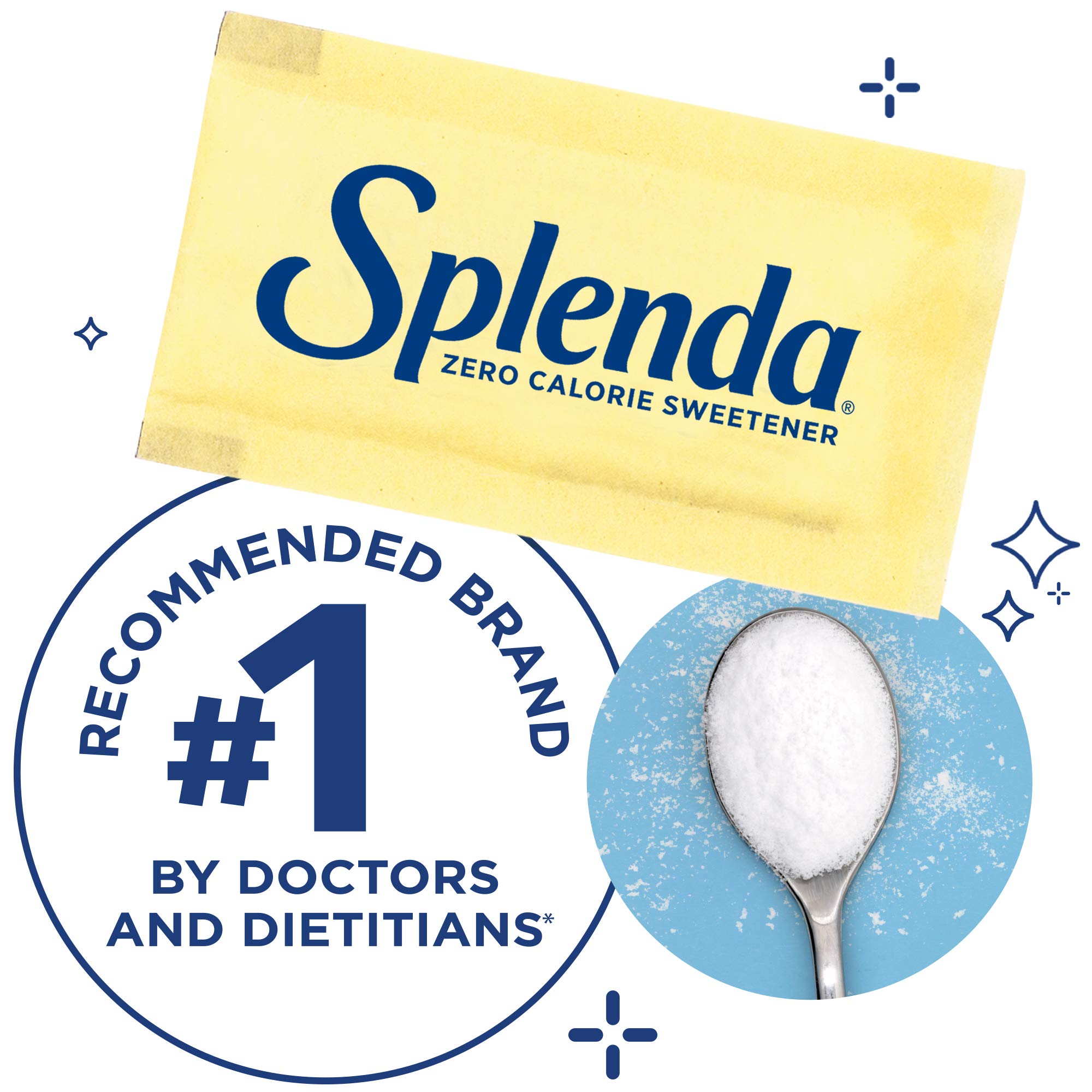 Splenda baking use showing measuring spoon and recipe card