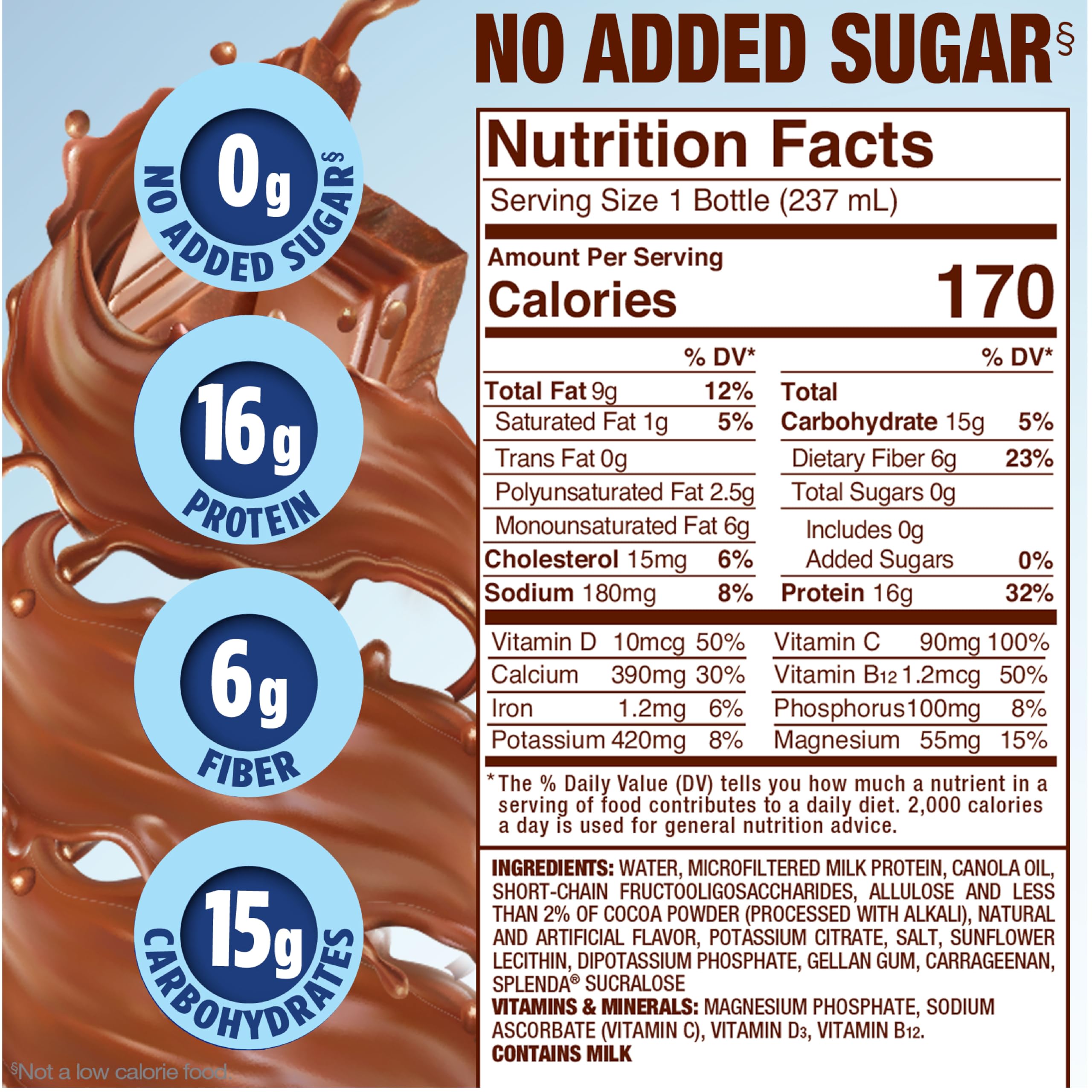 Milk Chocolate pour into glass highlights creamy texture and smooth drinking experience