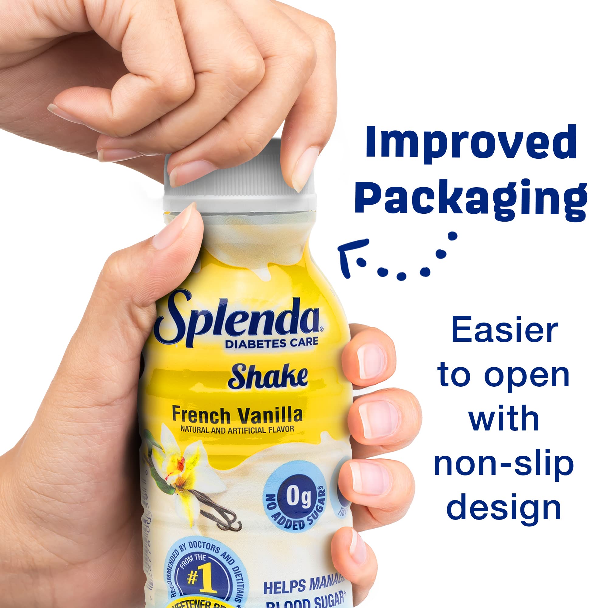 SPLENDA Diabetes Care Shakes no added sugar badge signals a clean option
