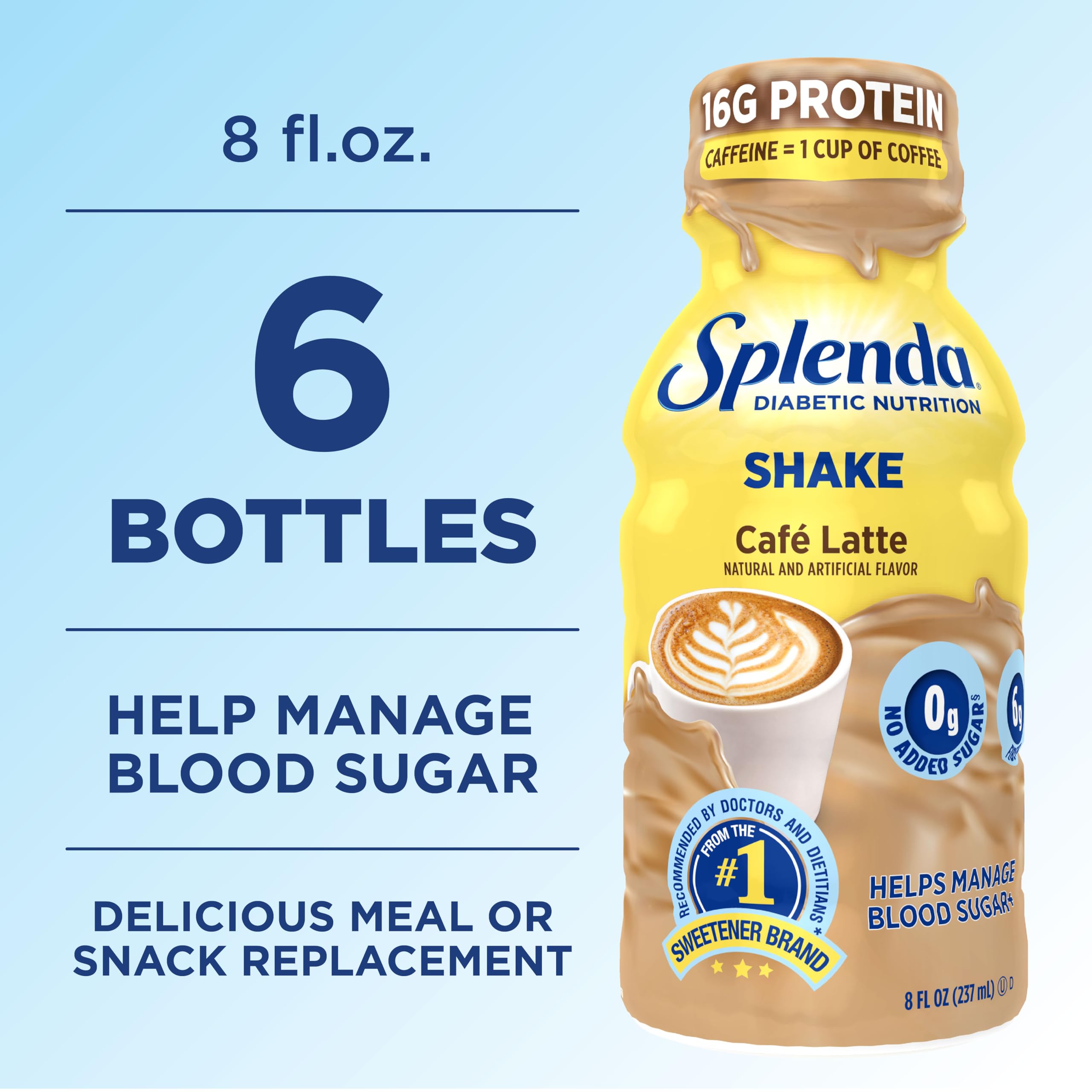Bottle label detail shows protein and fiber as part of balanced nutrition
