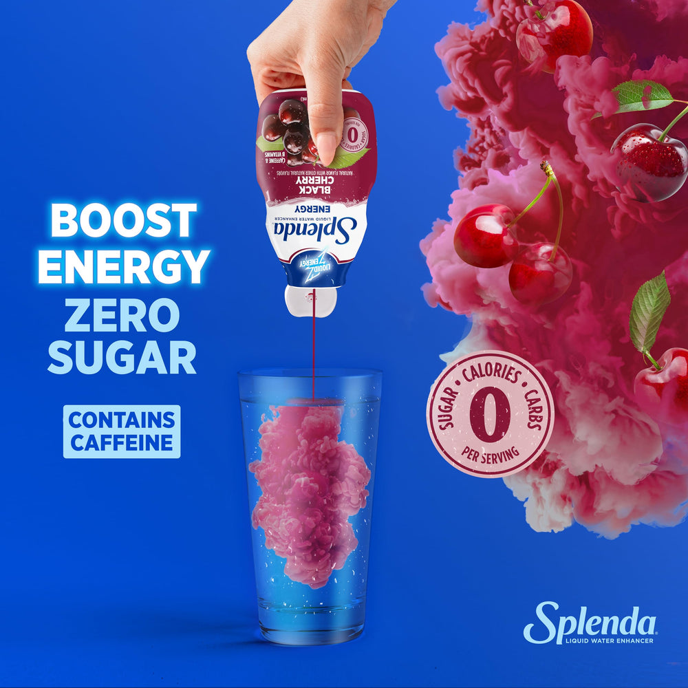 Splenda Energy serving portion shows 30 servings per bottle.