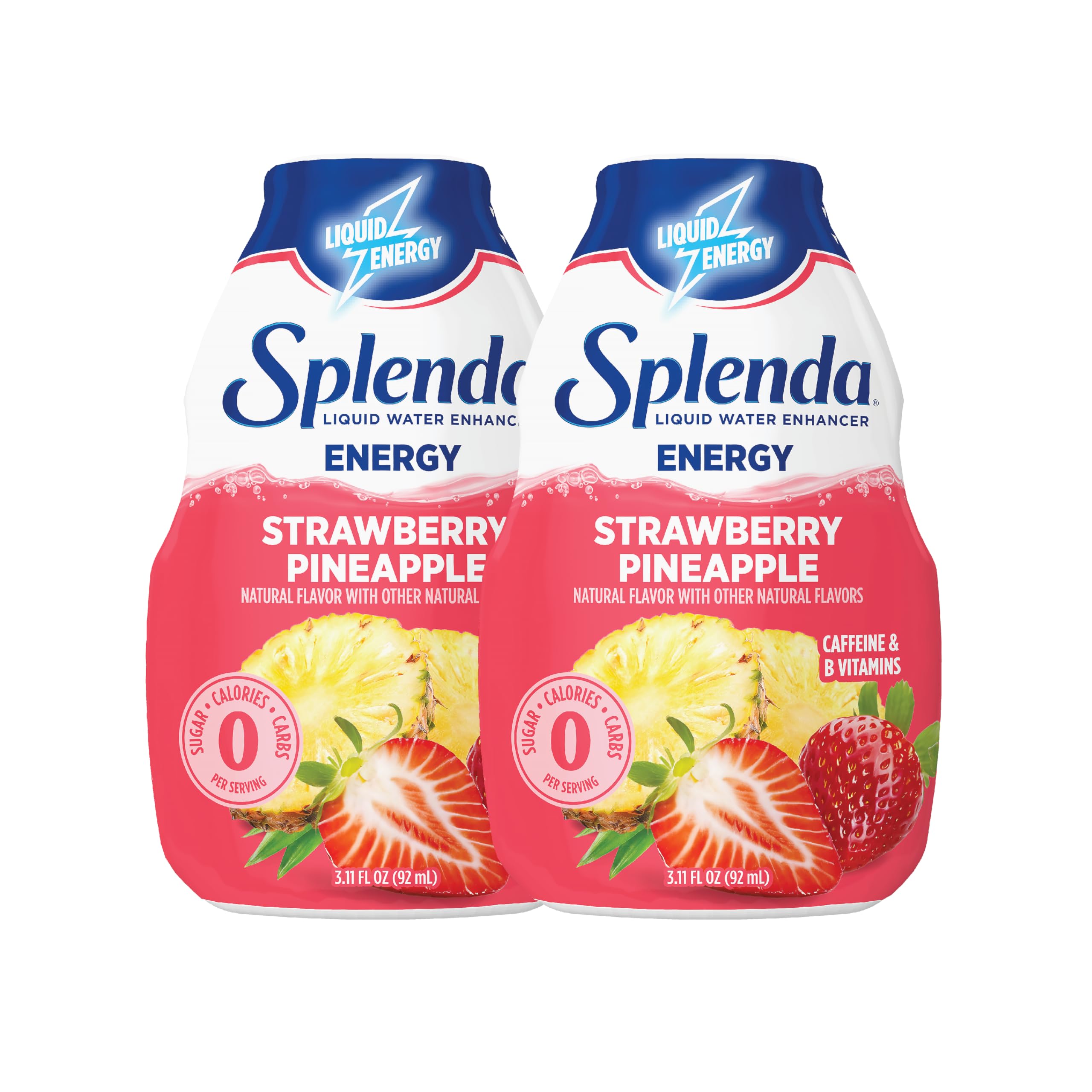 Splenda Energy Strawberry Pineapple bottle for zero-calorie flavor on the go.