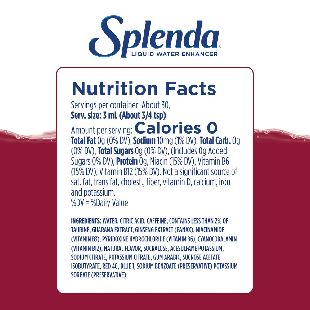 SPLENDA Energy on-the-go bottle shown for portable caffeine boost.