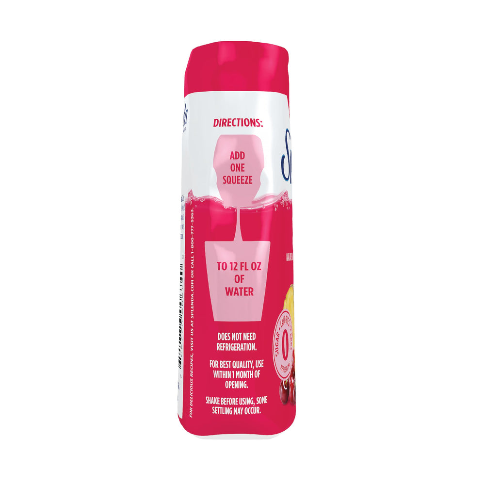 Stacked SPLENDA Fruit Punch bottles on a shelf for convenient flavoring