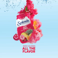 Glass of water with SPLENDA Fruit Punch for a refreshing zero-calorie drink