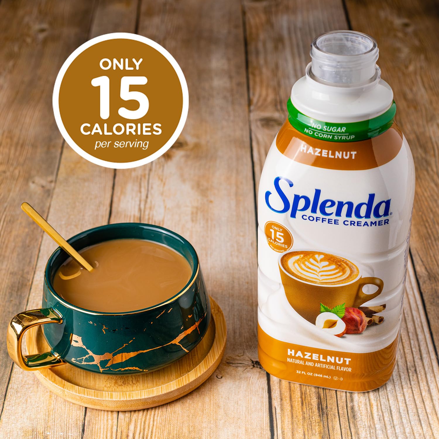 SPLENDA Hazelnut Creamer stored in fridge to maintain freshness