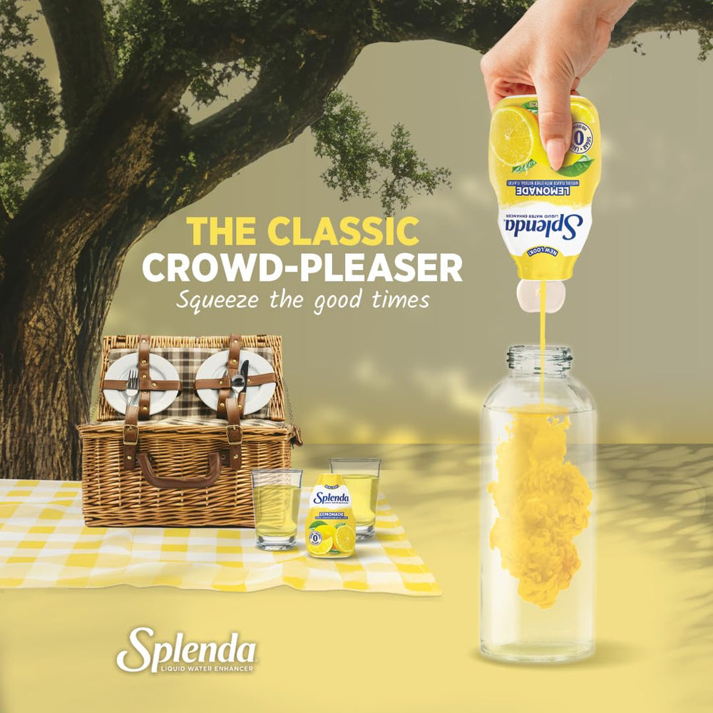 Back of SPLENDA Lemonade bottle showing 30 servings per bottle.