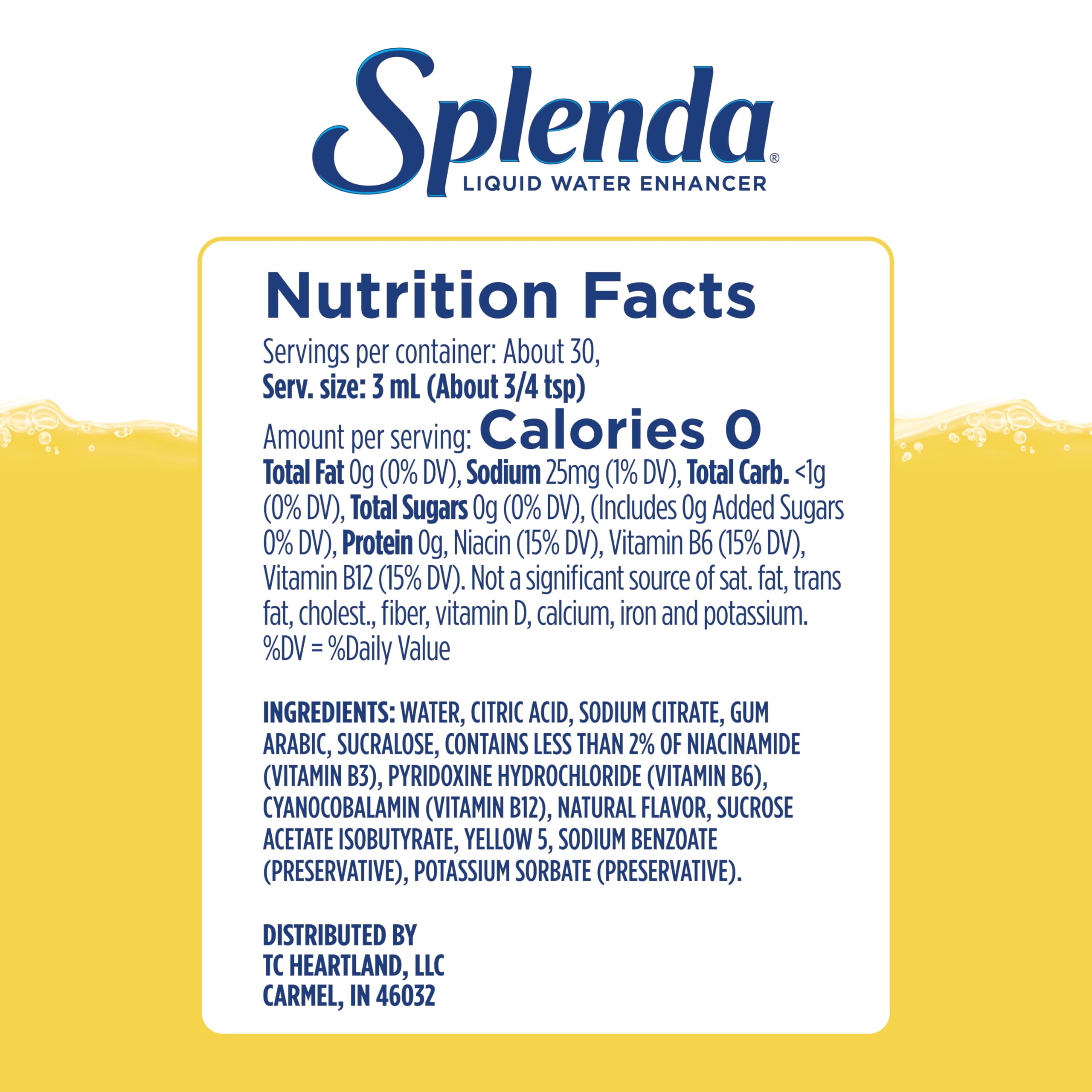 Pour SPLENDA Lemonade drops into water for a quick, calorie-free flavor boost.