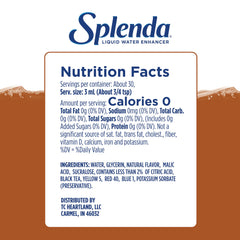 SPLENDA liquid water enhancer Sweet Tea flavor adds natural taste