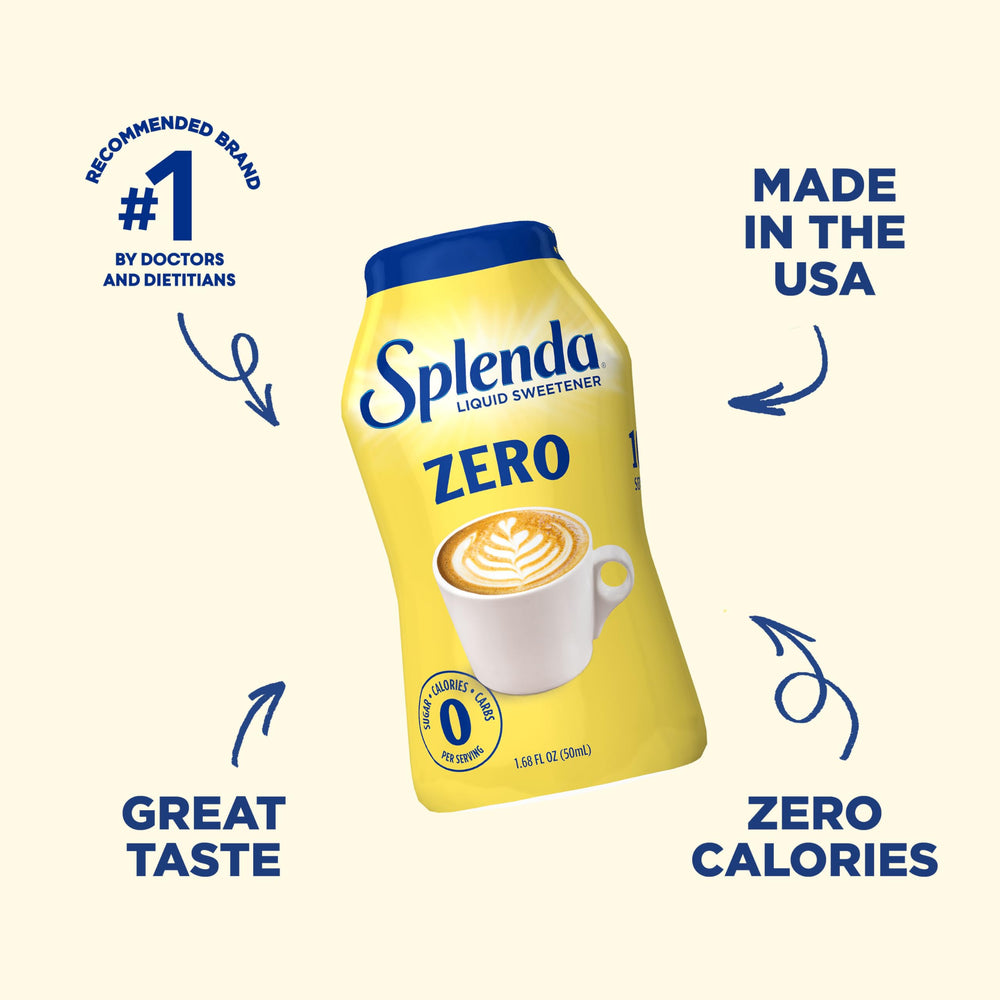 SPLENDA Liquid drops-dispense in a kitchen setting