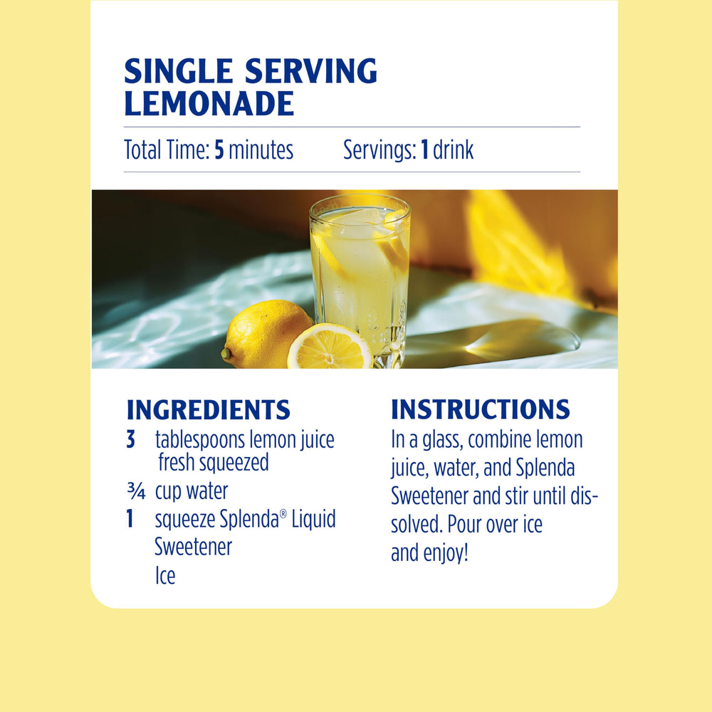 SPLENDA Liquid Zero Calorie Sweetener three-pack keeps your kitchen stocked