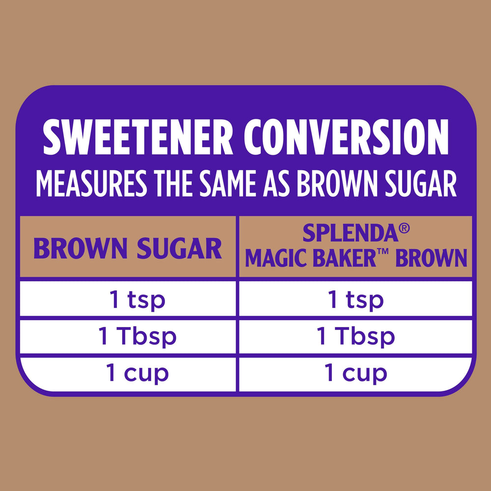 Brownies baked with SPLENDA Magic Baker Brown show rich color and texture