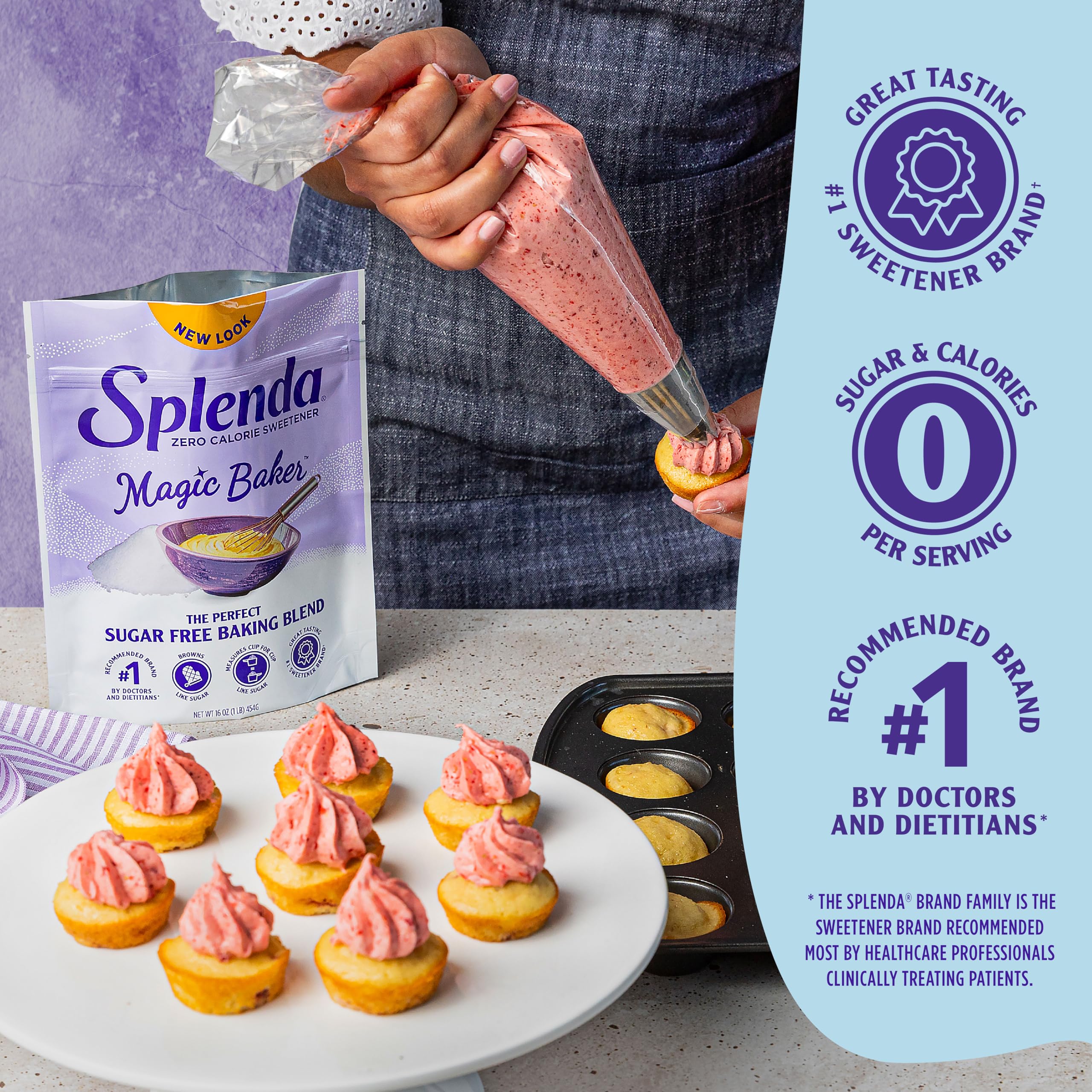 Stevia, erythritol, and allulose label close-up for flavor balance.