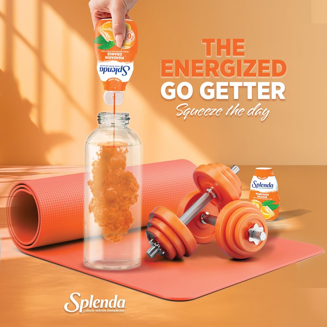 Travel-pack SPLENDA Mandarin Orange for on-the-go hydration.