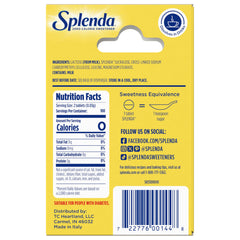 SPLENDA Minis button dispense for quick, one-handed sweetness at home or on the go.
