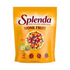 Splenda Monk Fruit Zero Calorie bottle pour for beverages, calorie-free sweetness.