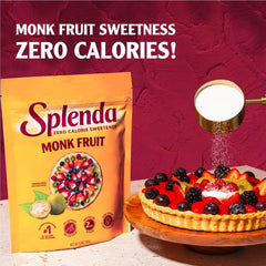 Splenda Monk Fruit Zero Calorie in coffee dissolves easily for a calorie-free sip.