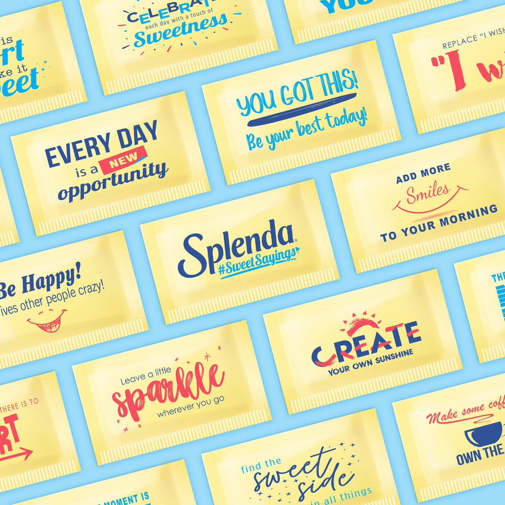 Original flavor Splenda packets ideal for oatmeal and recipes needing sweetness.