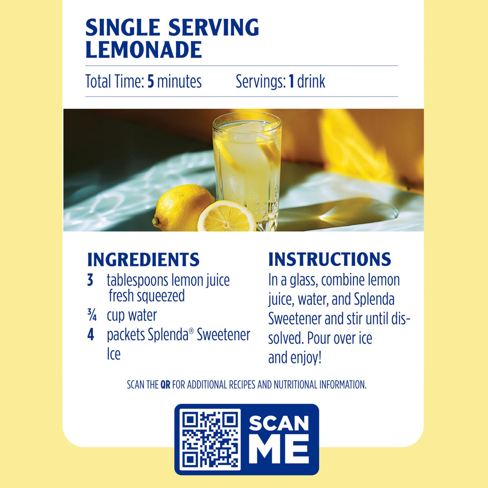SPLENDA packets on a kitchen counter ready to use.