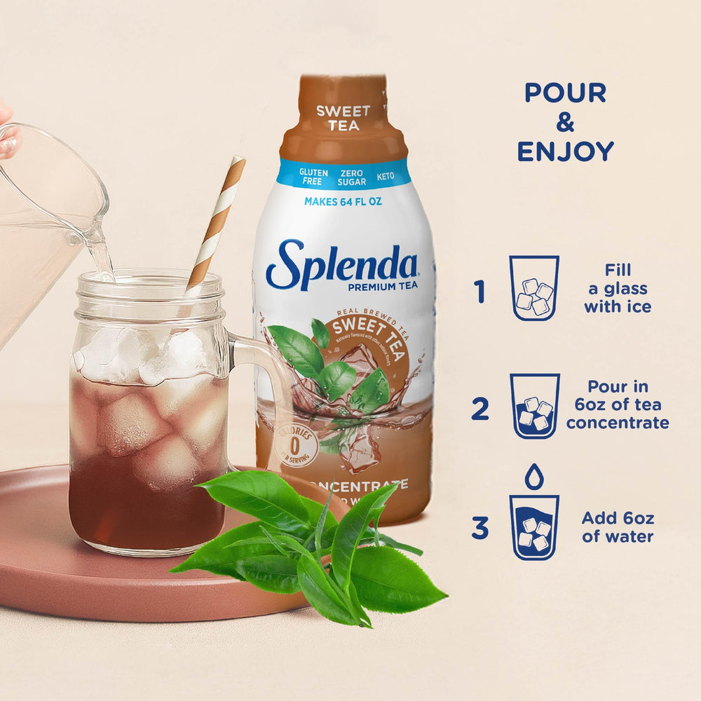 SPLENDA Premium Sweet Tea 1:1 ratio close-up for simple preparation