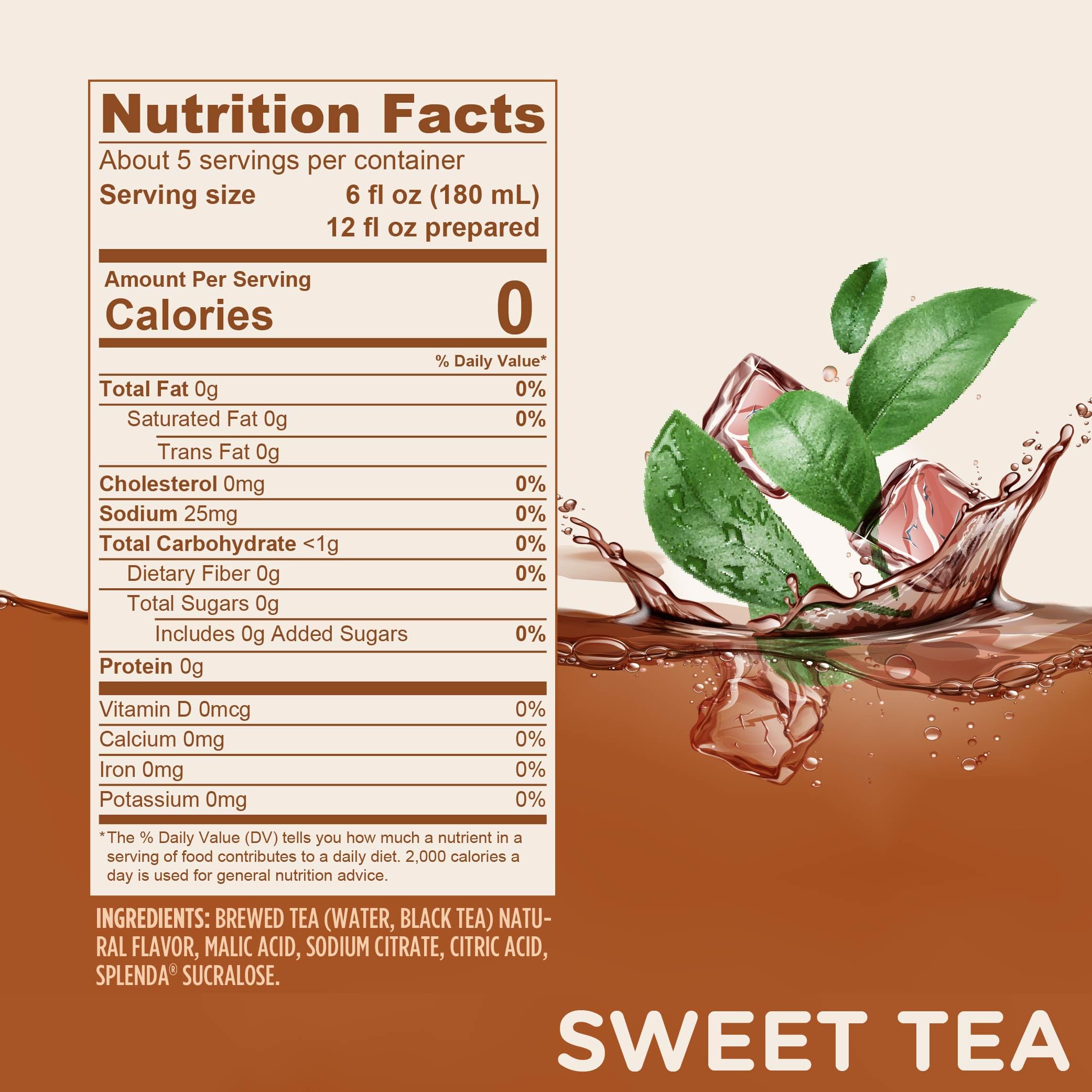 SPLENDA Premium Sweet Tea mixer pour showing convenient zero-sugar mix