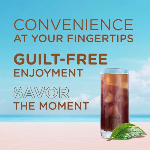 SPLENDA Premium Sweet Tea packaging on shelf emphasizes gluten-free and diabetes-friendly option