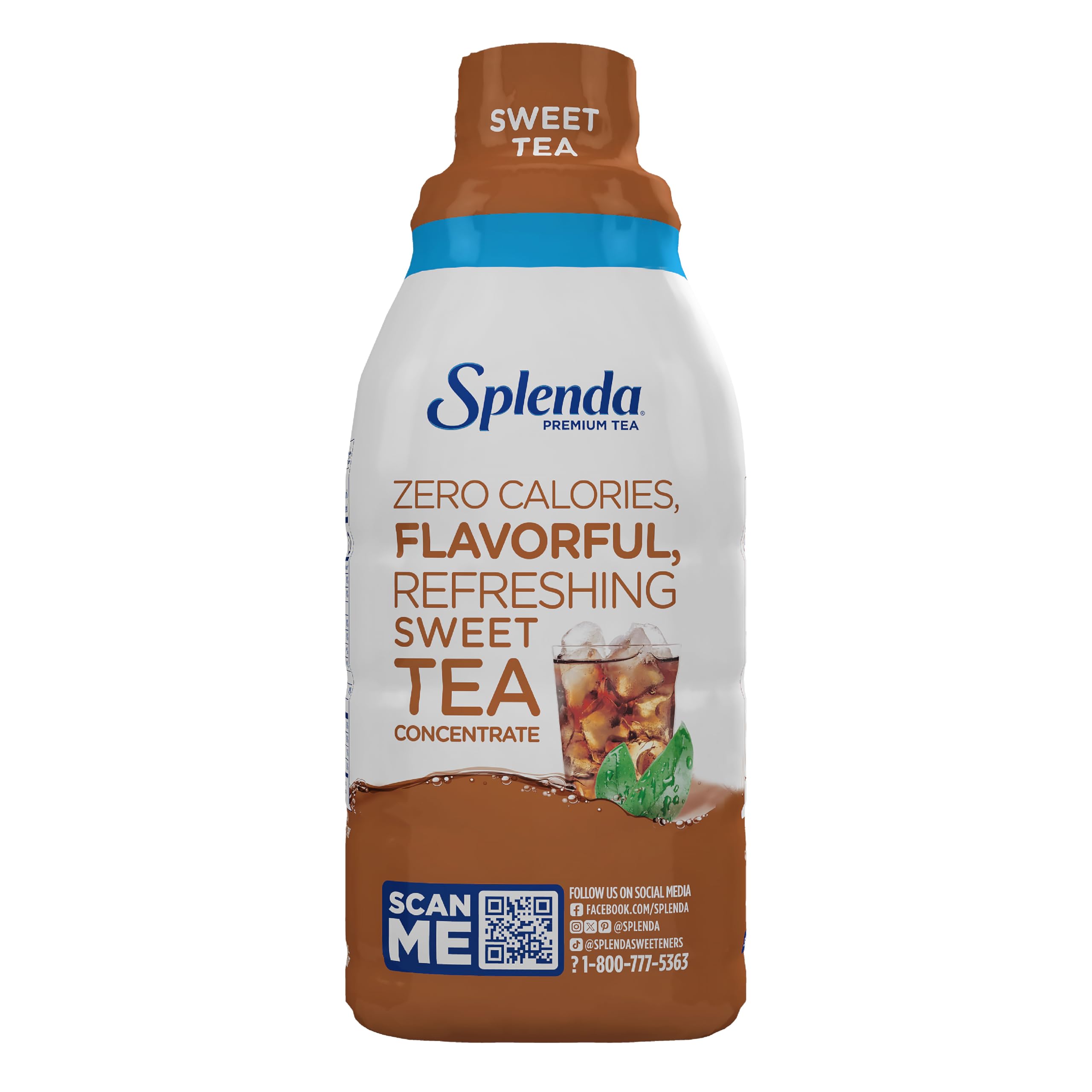 SPLENDA Premium Sweet Tea pour-over over ice evokes real brewed flavor