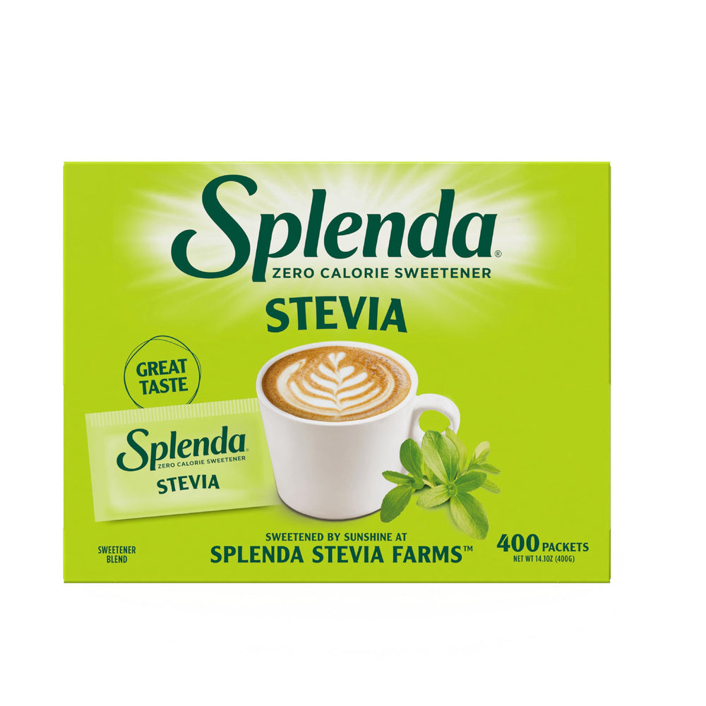 SPLENDA Stevia sweetens coffee with zero calories in a cup.