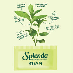SPLENDA Stevia jar dissolves in coffee for natural, low-calorie flavor