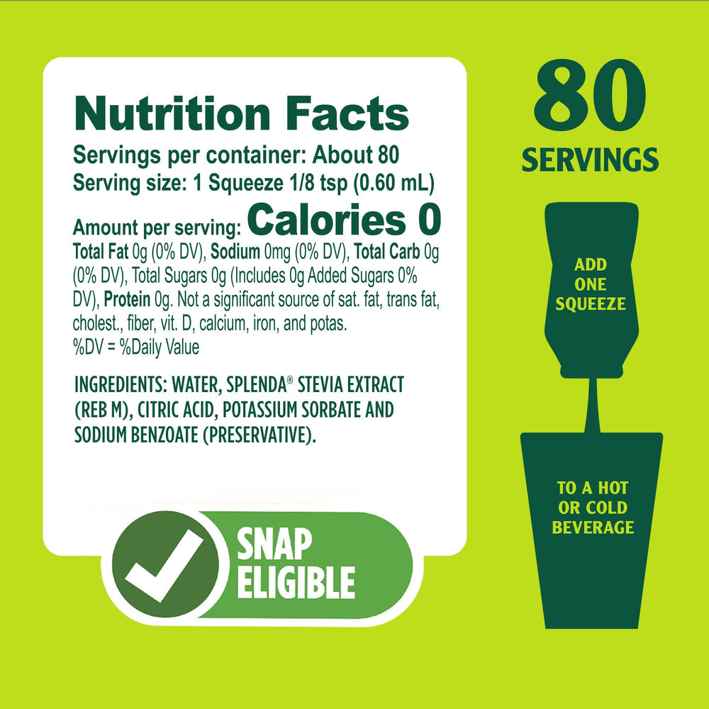 SPLENDA Stevia Liquid Drops kitchen usage for beverages and recipes
