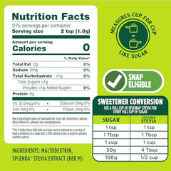 SPLENDA Stevia resealable pouch shown for easy storage