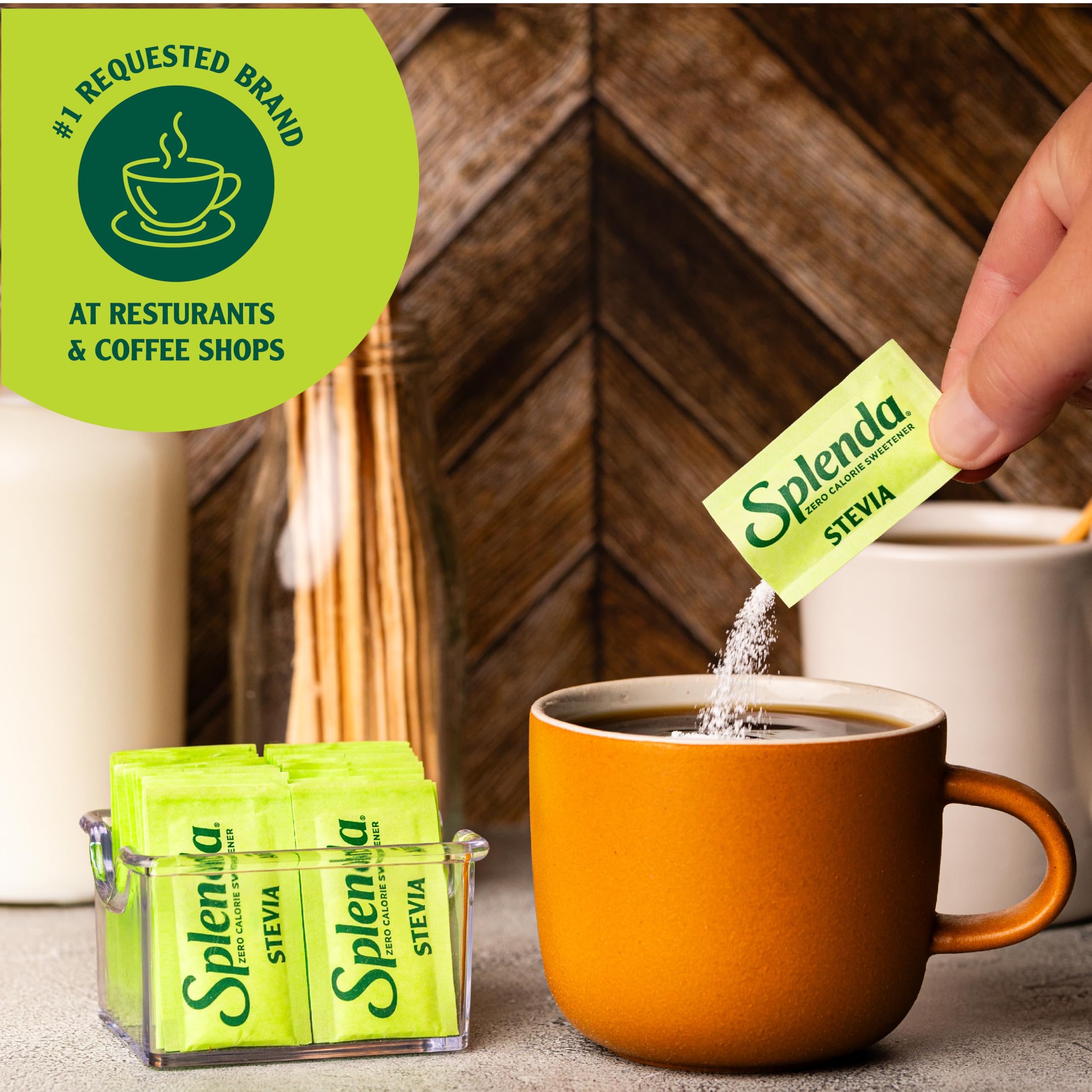 SPLENDA Stevia zero-calorie sweetener with great taste and no bitter aftertaste