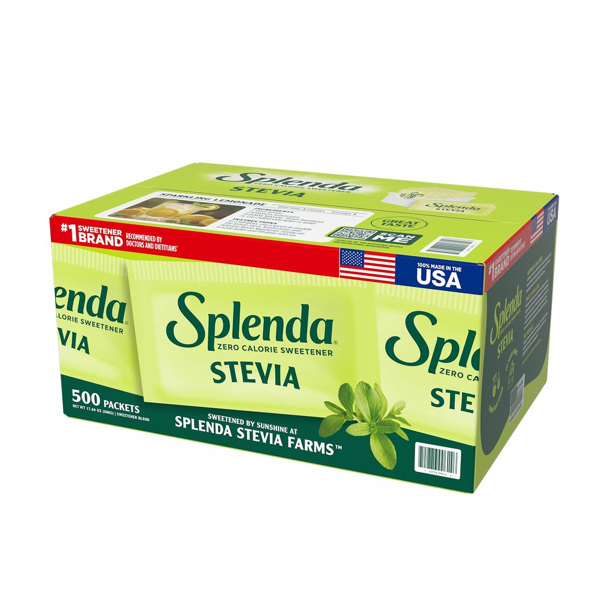 SPLENDA Stevia zero-calorie packets for convenient sweetness on the go