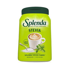 SPLENDA Stevia pouring into coffee for a zero-calorie morning boost.