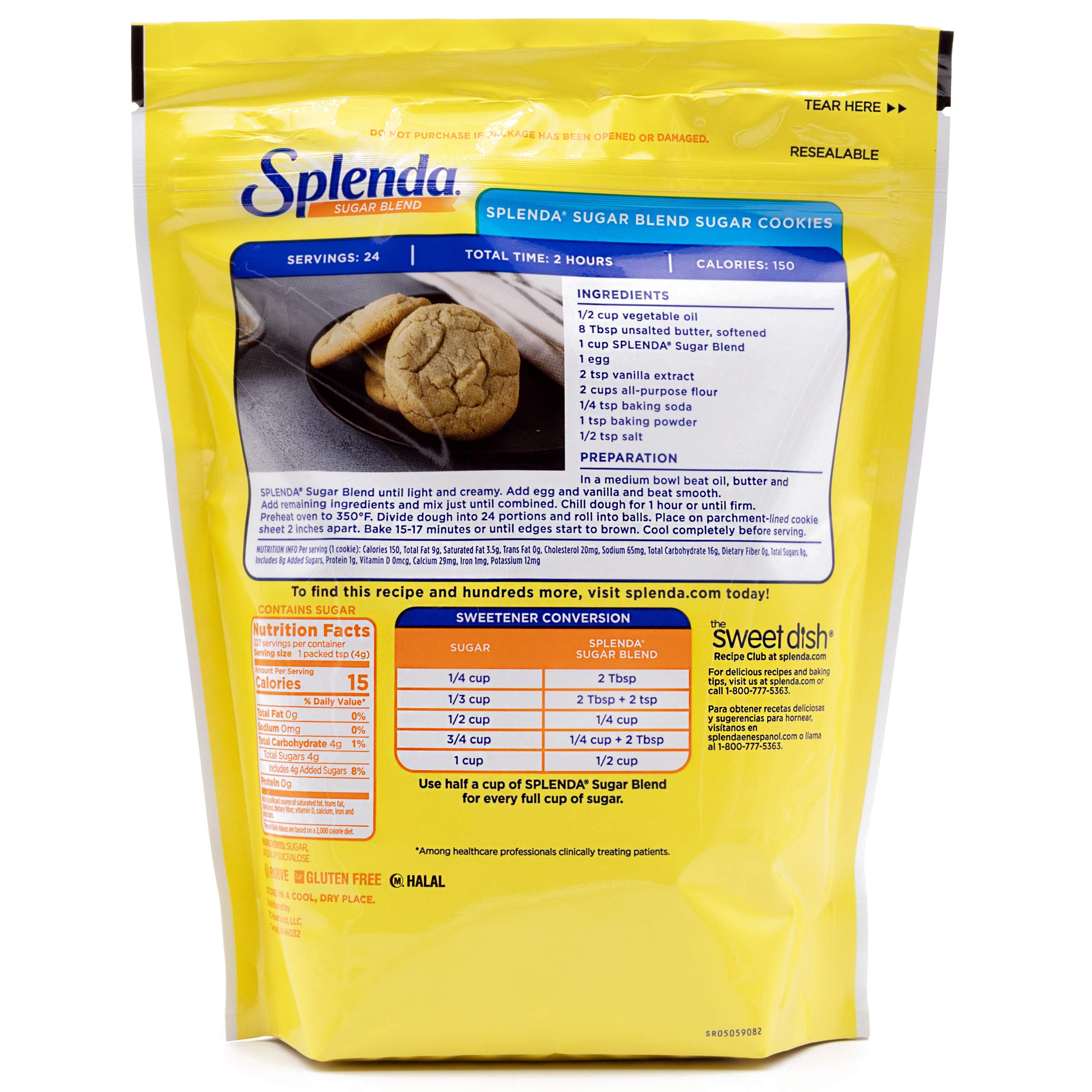 SPLENDA Sugar Blend 2:1 ratio demonstrated for recipes