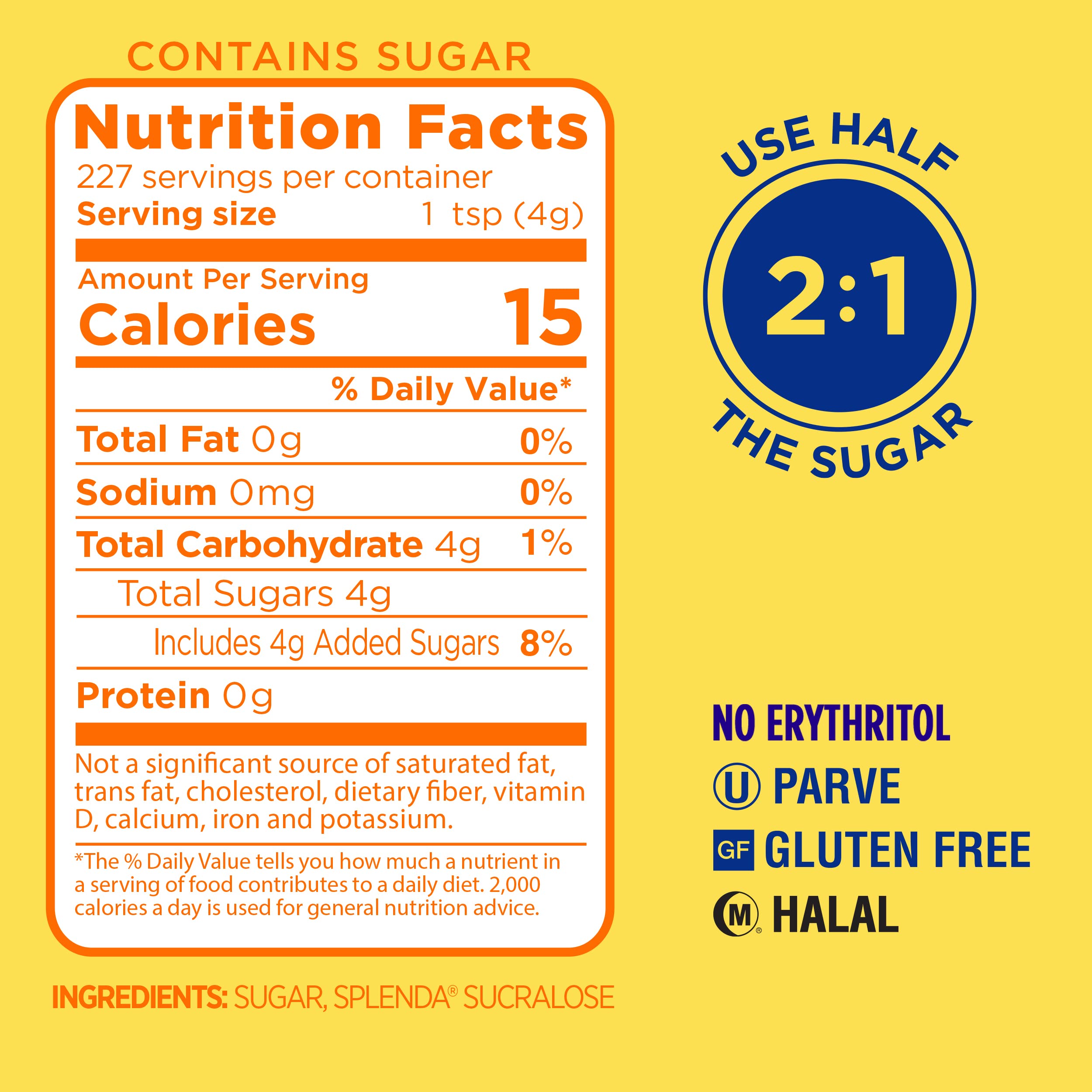 SPLENDA Sugar Blend in mixing bowl for calories reduction