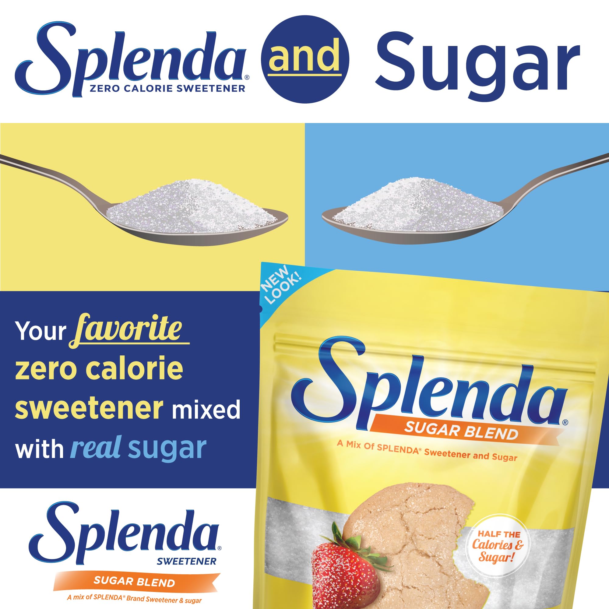 SPLENDA Sugar Blend made in USA packaging in focus