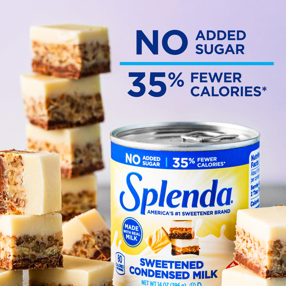 SPLENDA Sweetened Condensed Milk in a bowl for recipe prep