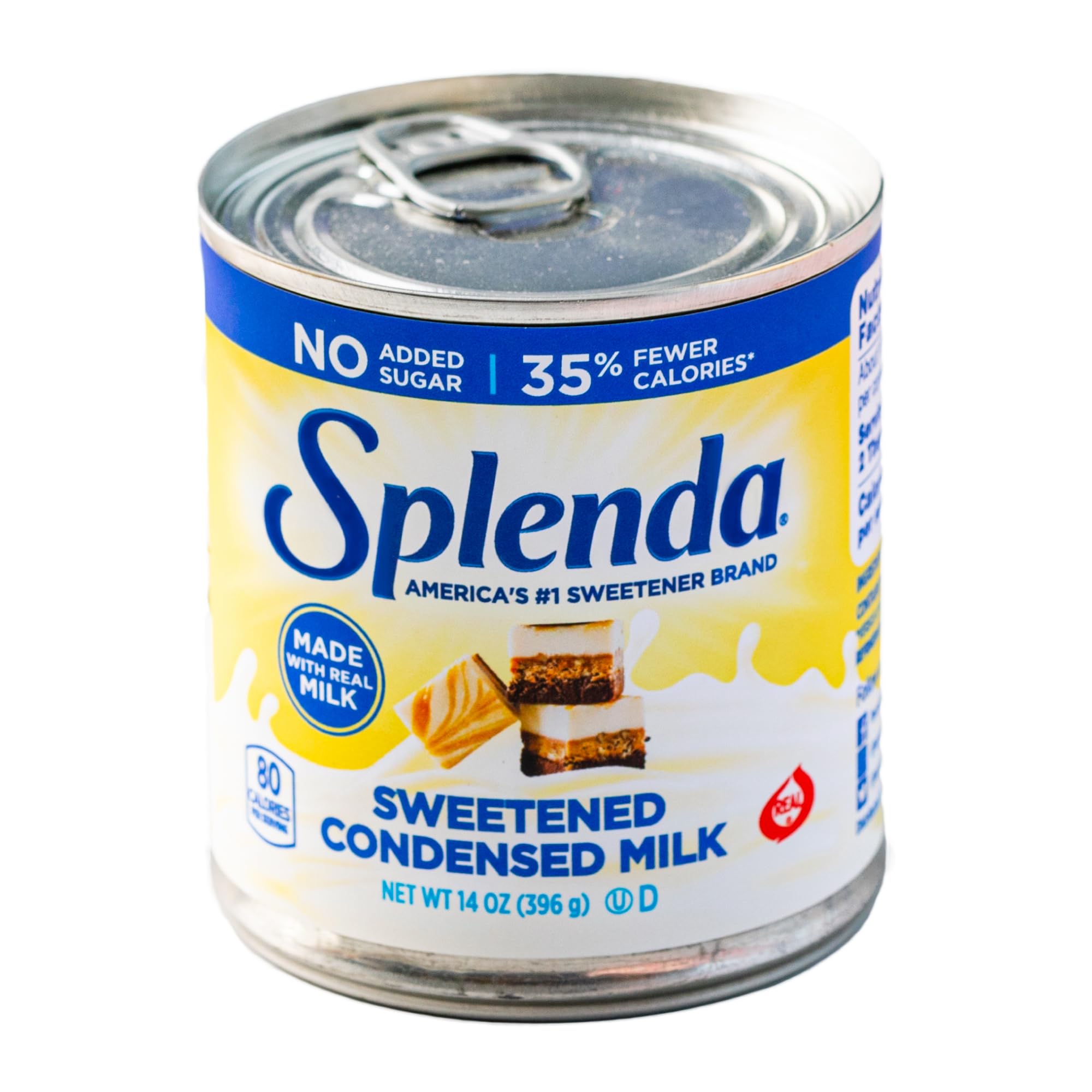 SPLENDA Sweetened Condensed Milk can front view for creamy, reduced-calorie desserts