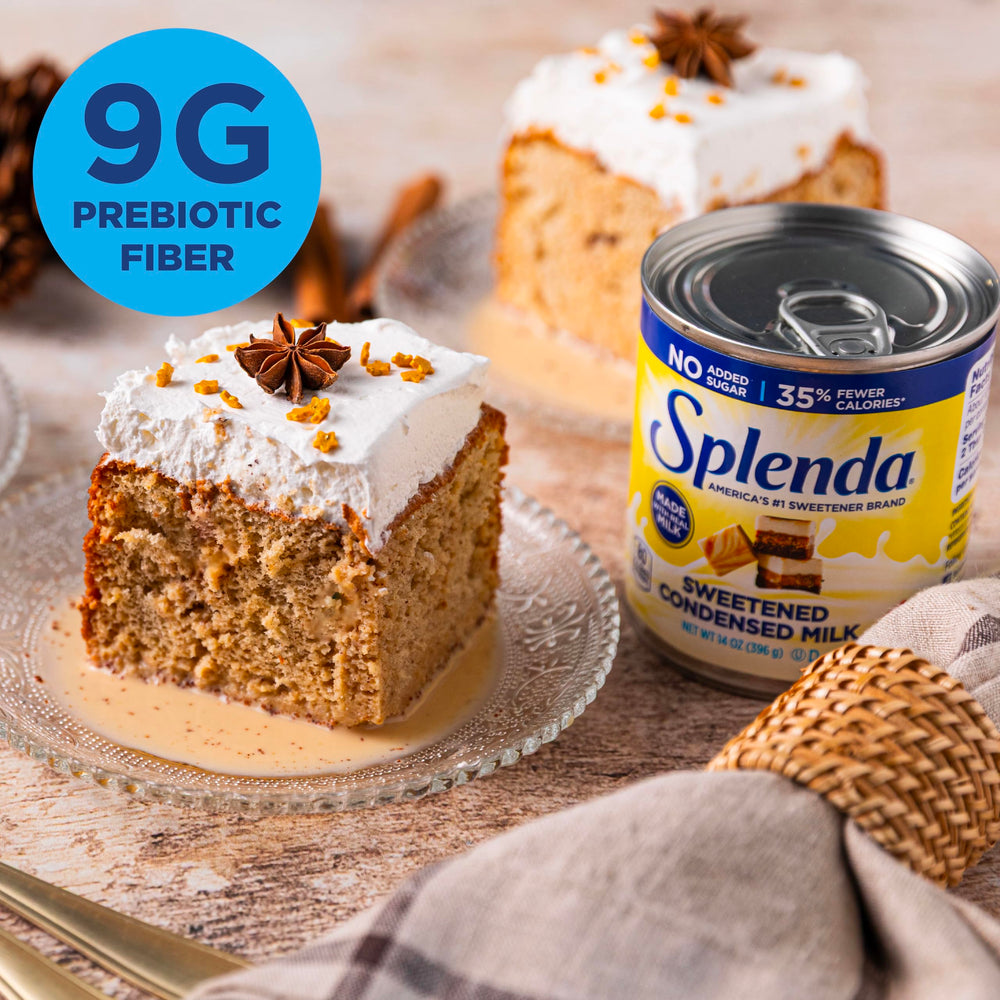 SPLENDA Sweetened Condensed Milk drizzle over coffee for a smoother taste