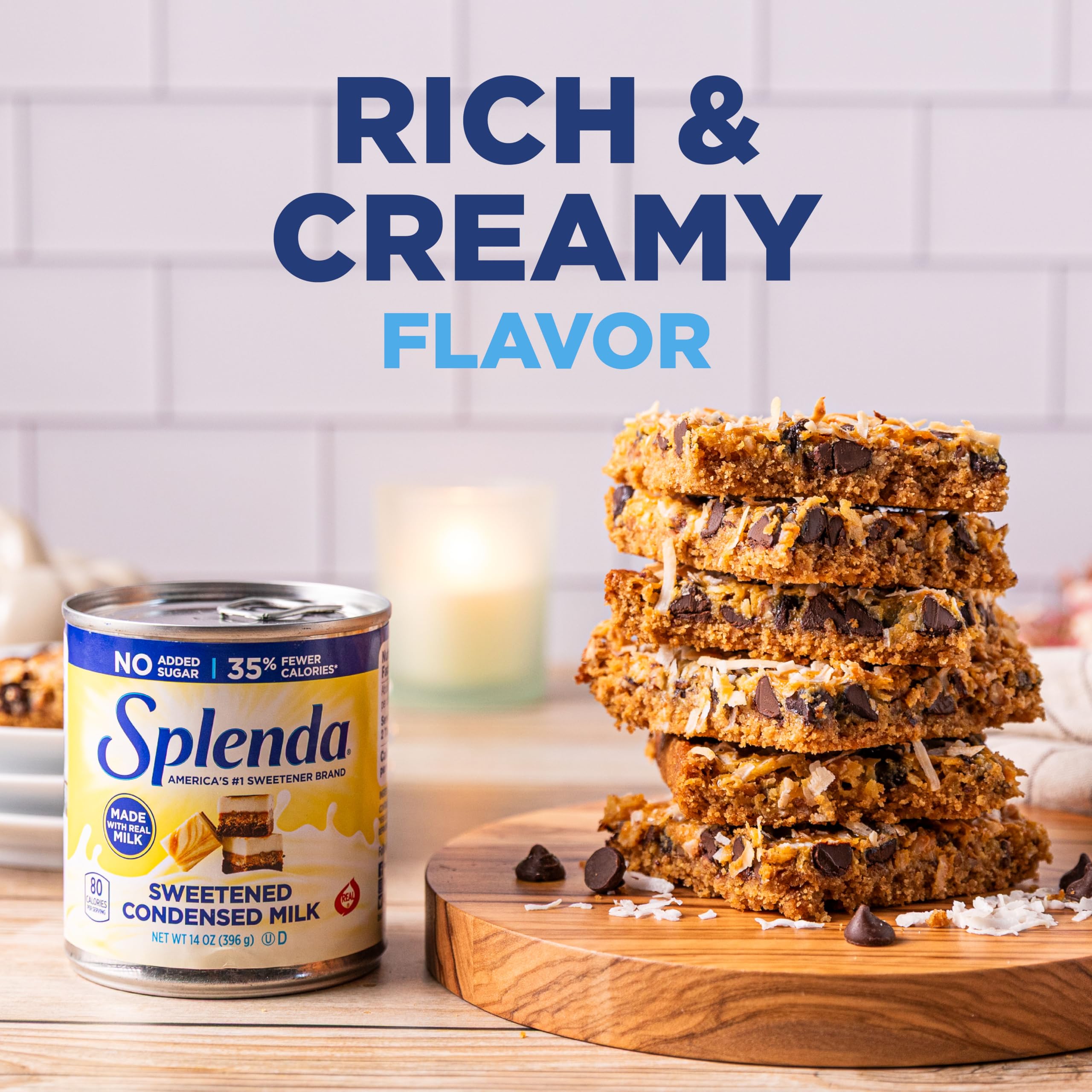 SPLENDA label closeup highlighting zero added sugars