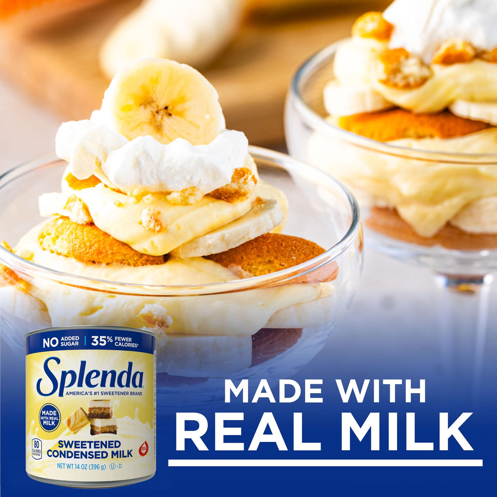 SPLENDA Condensed Milk in latte with creamy texture