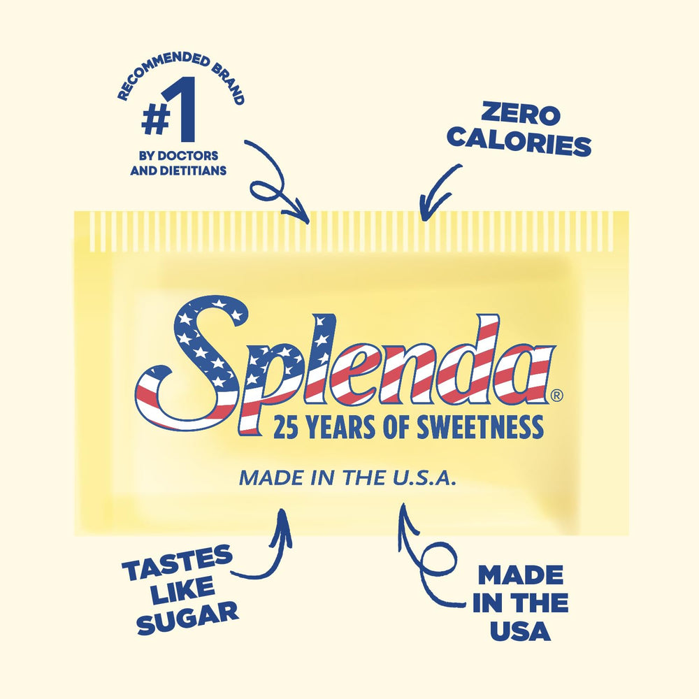 SPLENDA zero calorie packets for tea offering smooth sweetness
