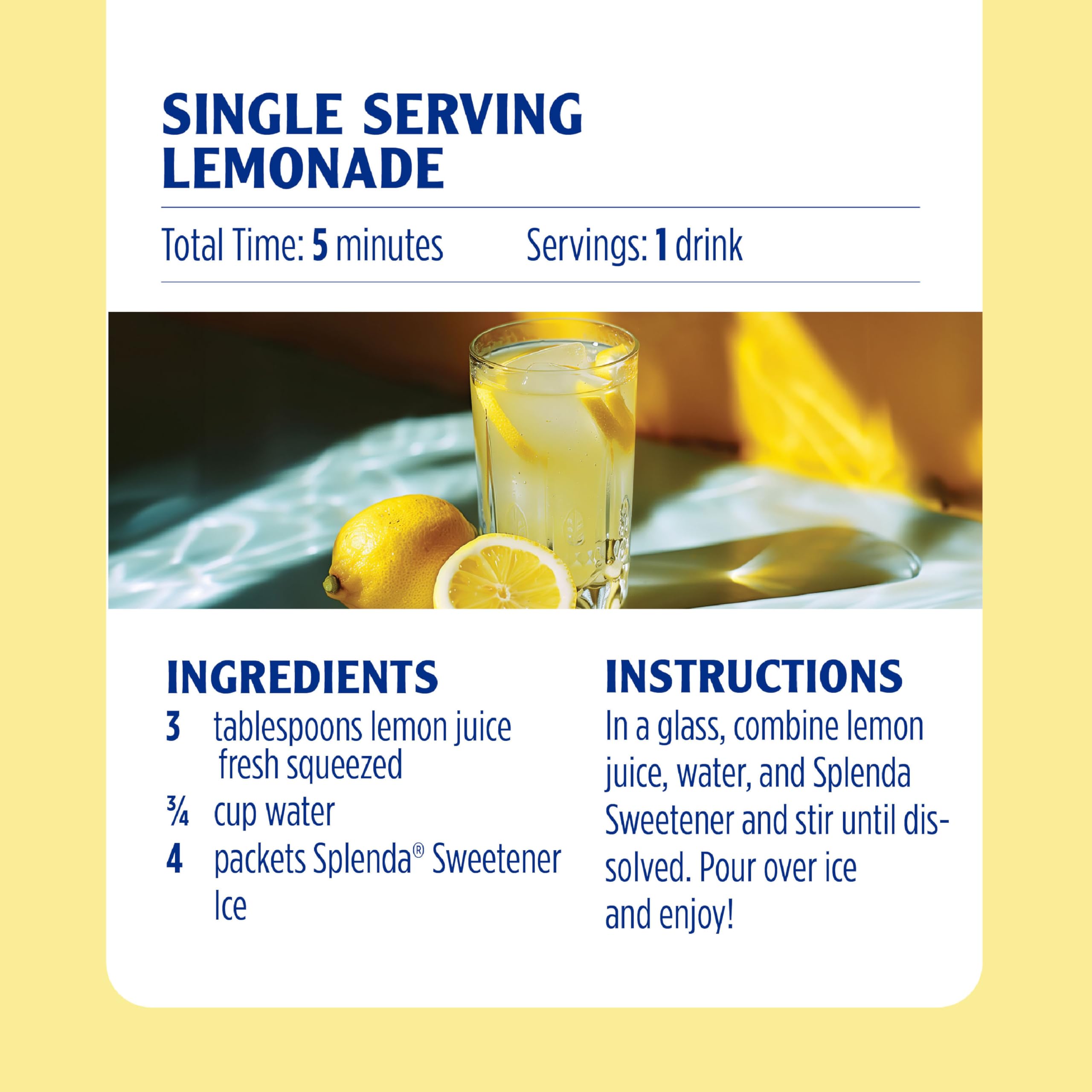 Splenda zero-carb sweetener packets support low-carb choices