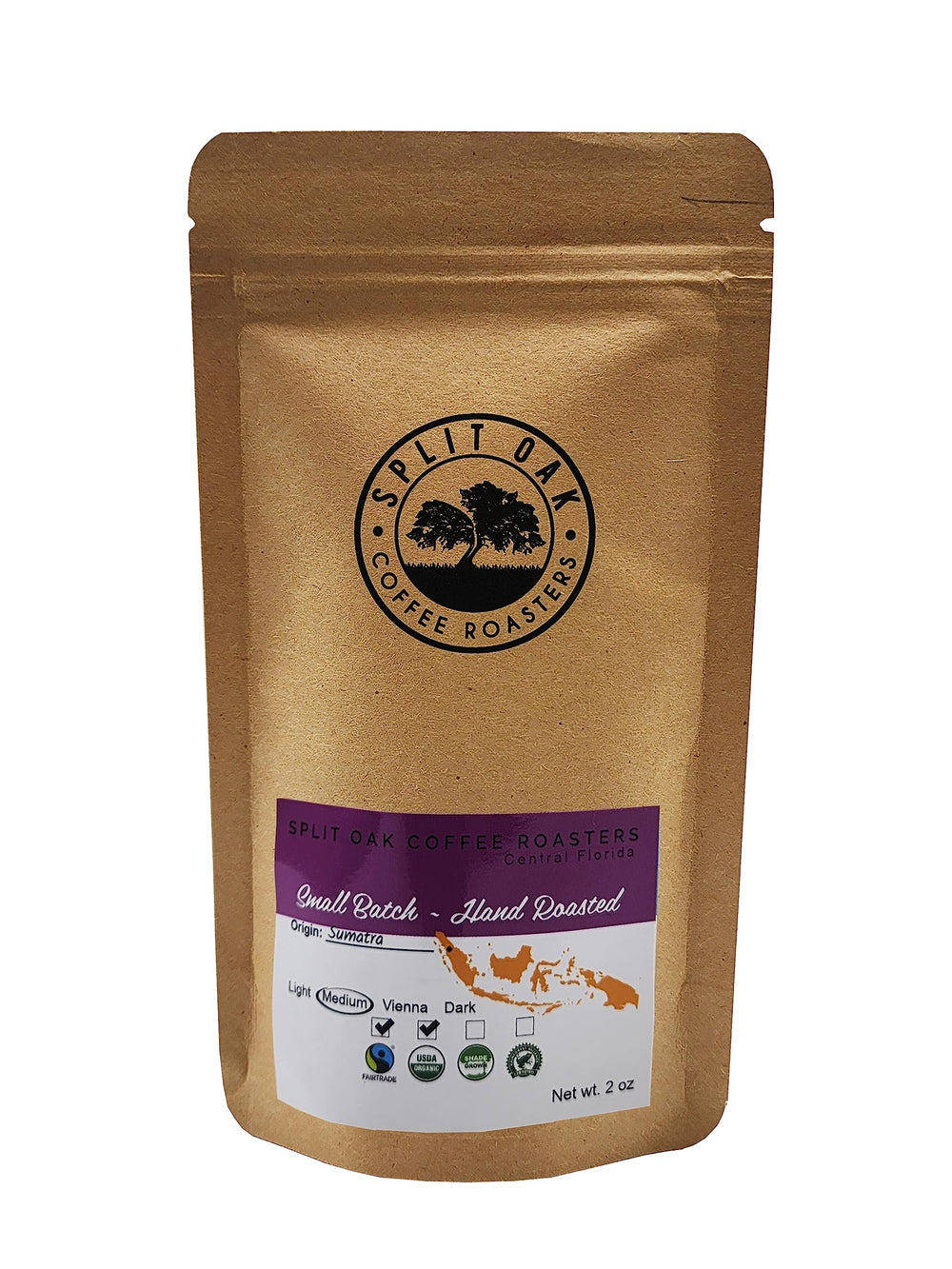 Split Oak 2oz packs make sampling easy without commitment.