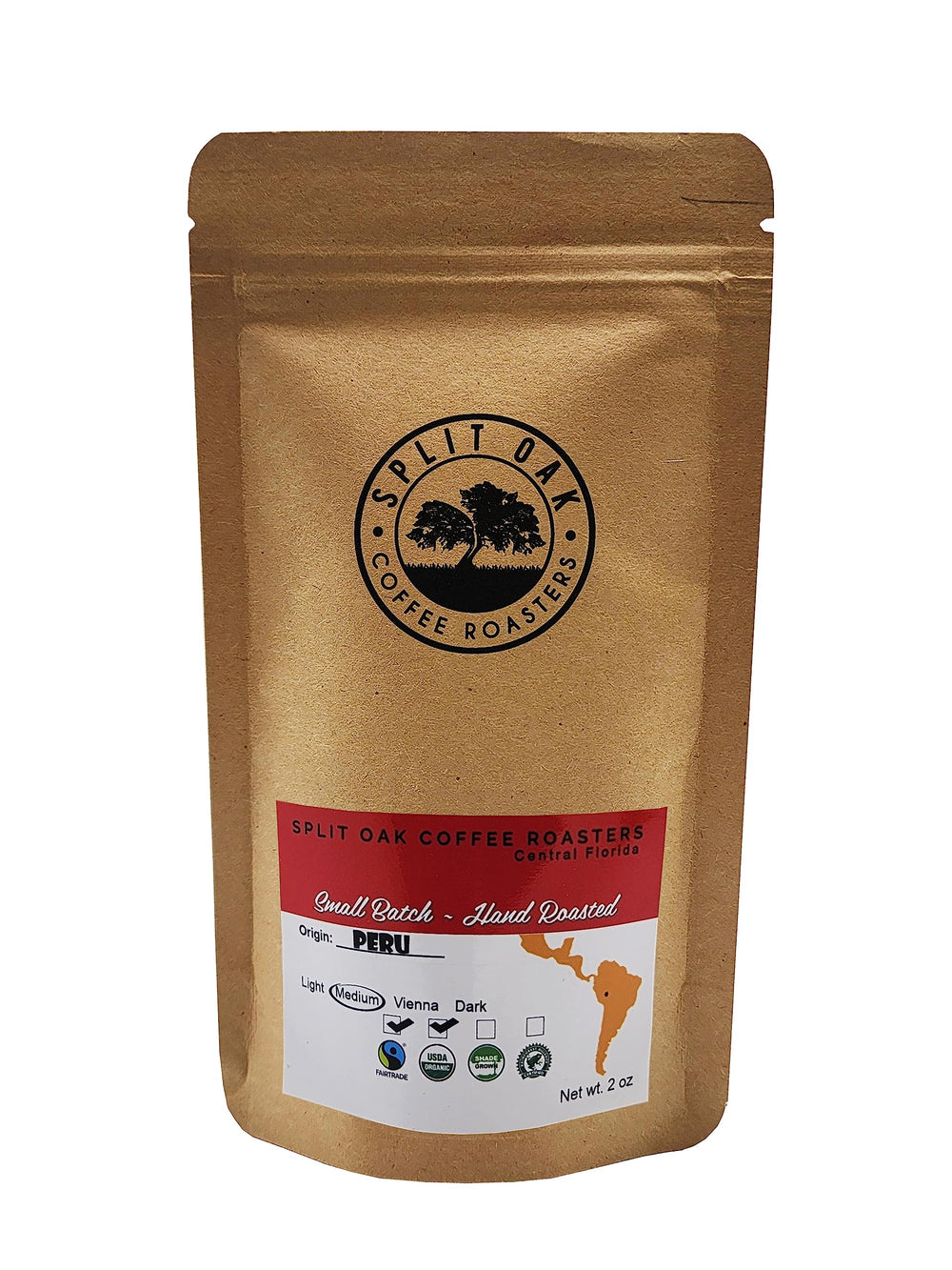 Split Oak Brazil and Peru coffees offer smooth, approachable finishes for everyday brewing.